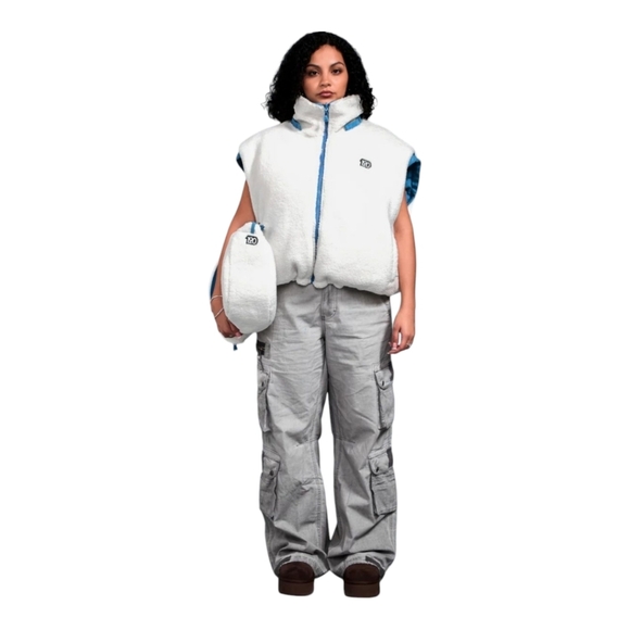 NineteenTwenty Ultimate Bomber Vintage Denim Sz Med Reversible Convertible New - Picture 7 of 16